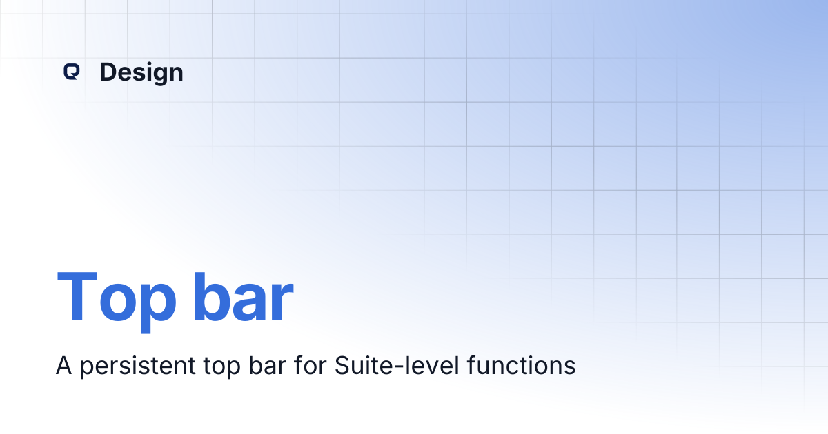 Top bar | Design